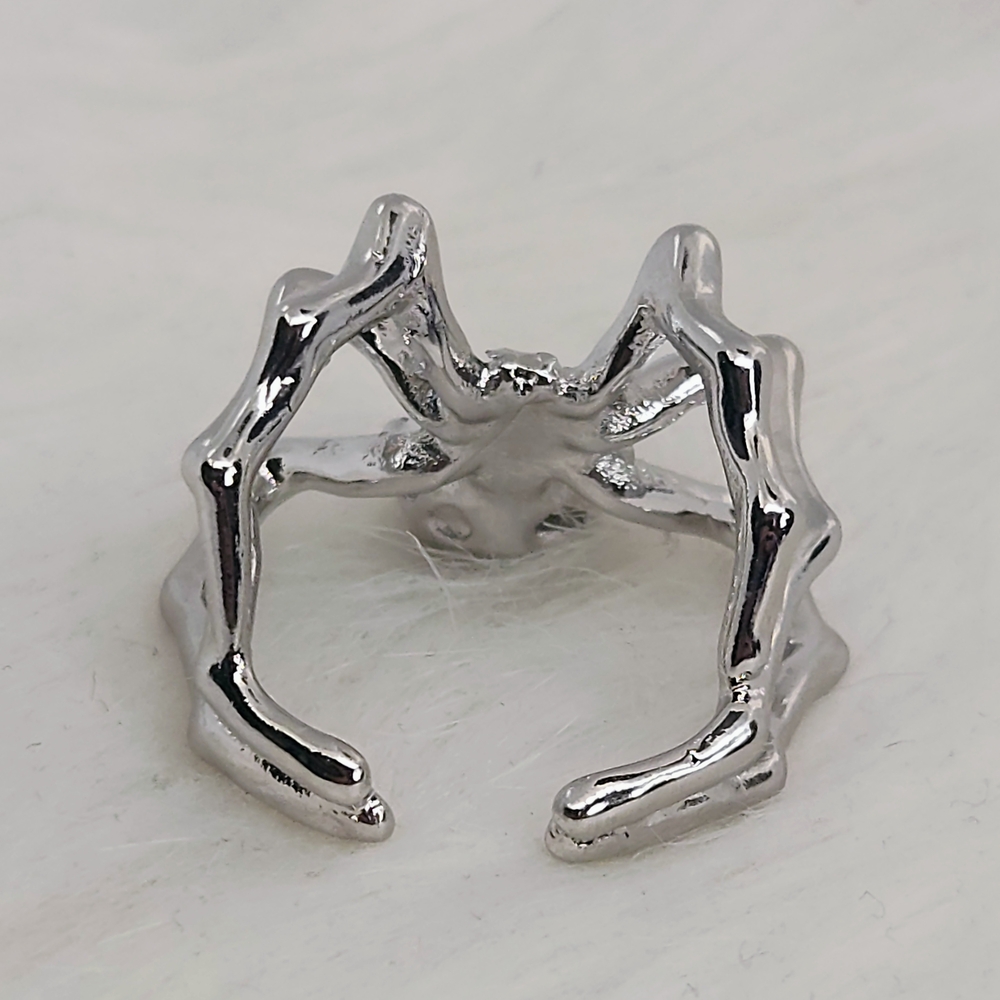 Labradorite Spider Ring | Adjustable Silver Tone … - image 2